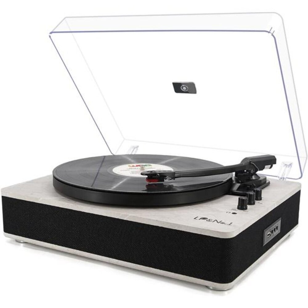 Record Player wirelessTurntable with Built-in Speakers and USB Play&Recording